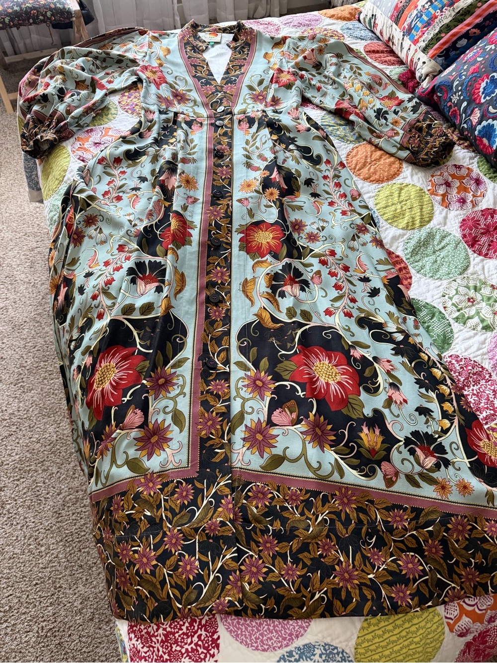 FARM Rio Flowing Beauty Swans Maxi Dress, Size M Rare - Picture 7 of 16